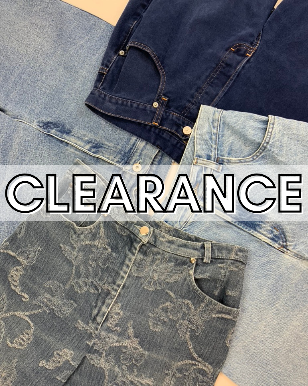 CLEARANCE Denim High Waisted Jeans (Wholesale)
