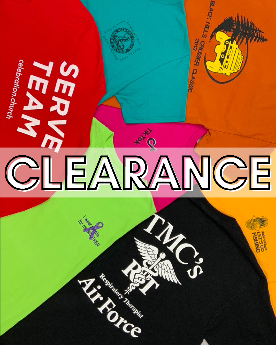 CLEARANCE Printed T-Shirts (Wholesale)